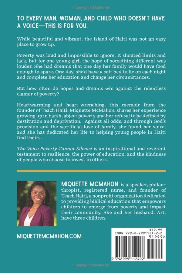 Back cover of The Voice Poverty Cannot Silence